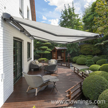 Arm Folding Retractable Awning Motorized Full Cassette